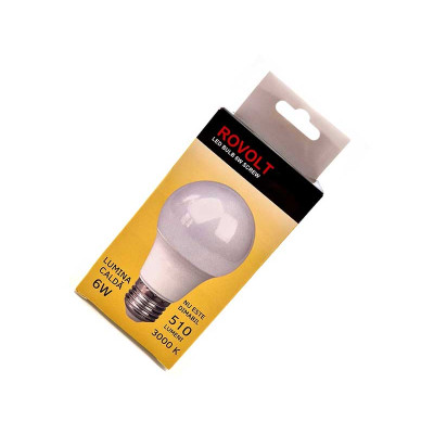 Rovolt LED bulb 6W E27 warm